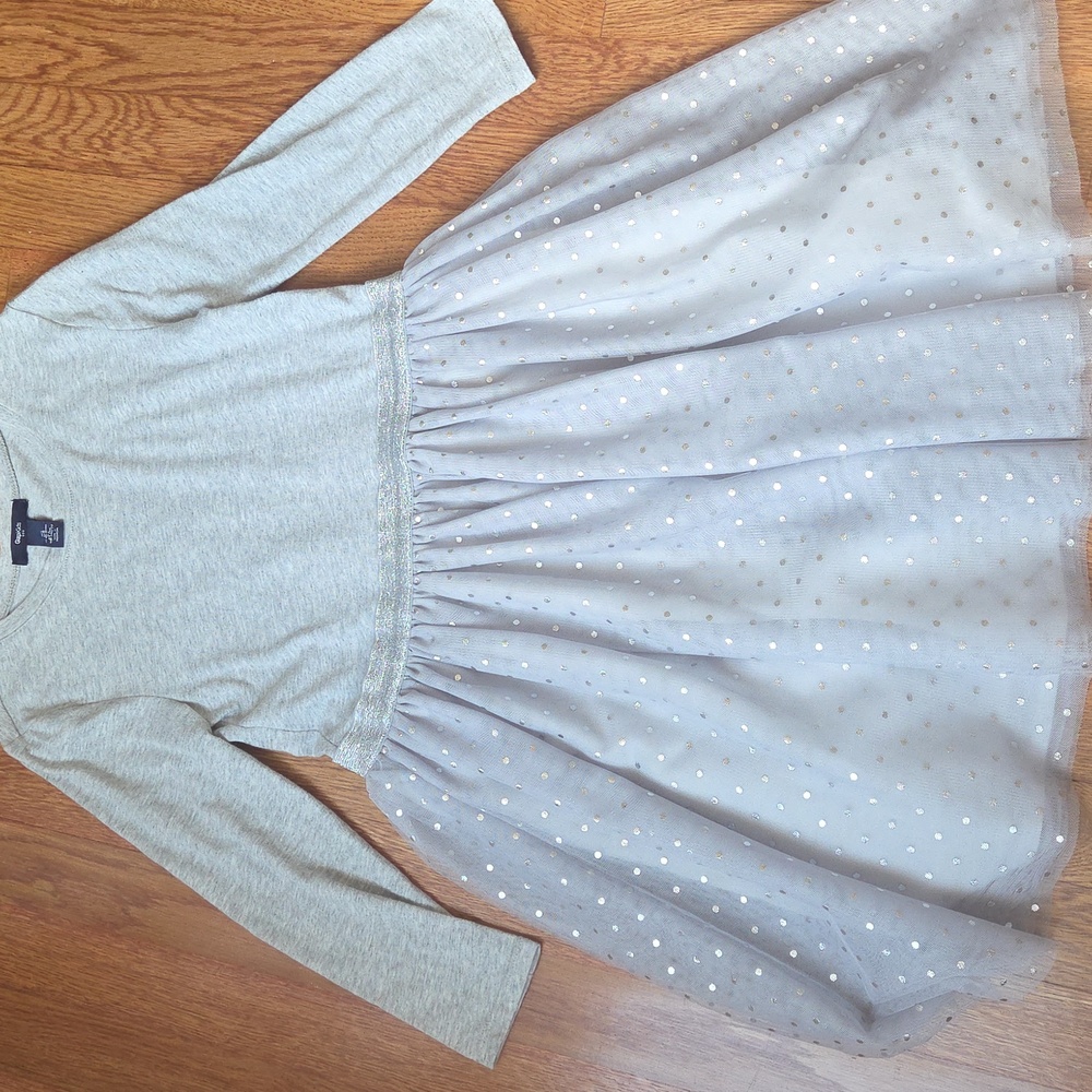 GAP Gray Casual Bishop Sleeve Sweater Dress